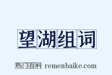 望湖组词是什么意思的图片